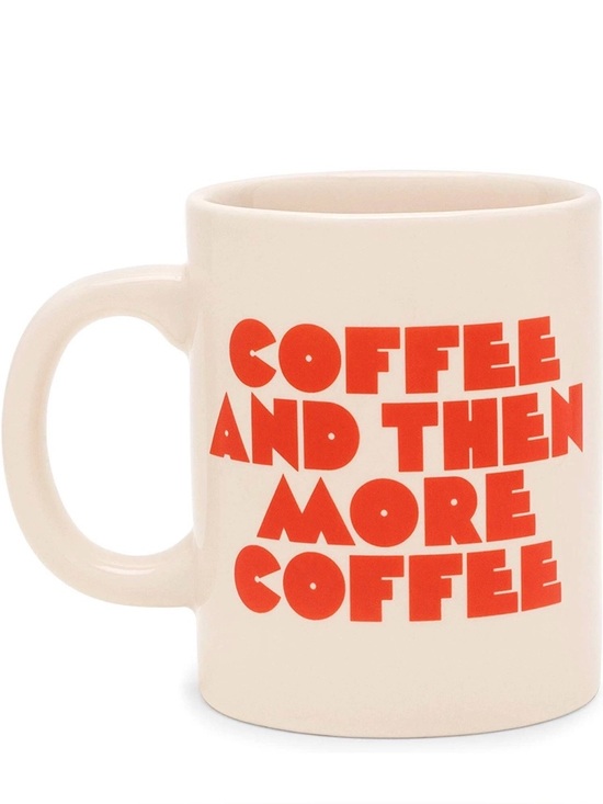 ban.do Other - ban.do White Mug with Bold Orange-Red Text